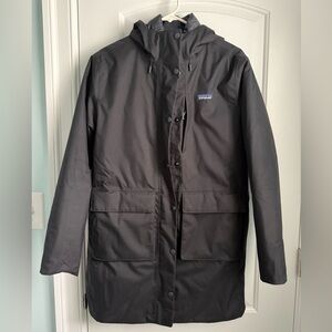 Patagonia Black & Blue Hooded Parka Jacket